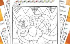 Free Colornumber Thanksgiving Printables - Artsy Pretty Colors in Thanksgiving Coloring Sheets by Number