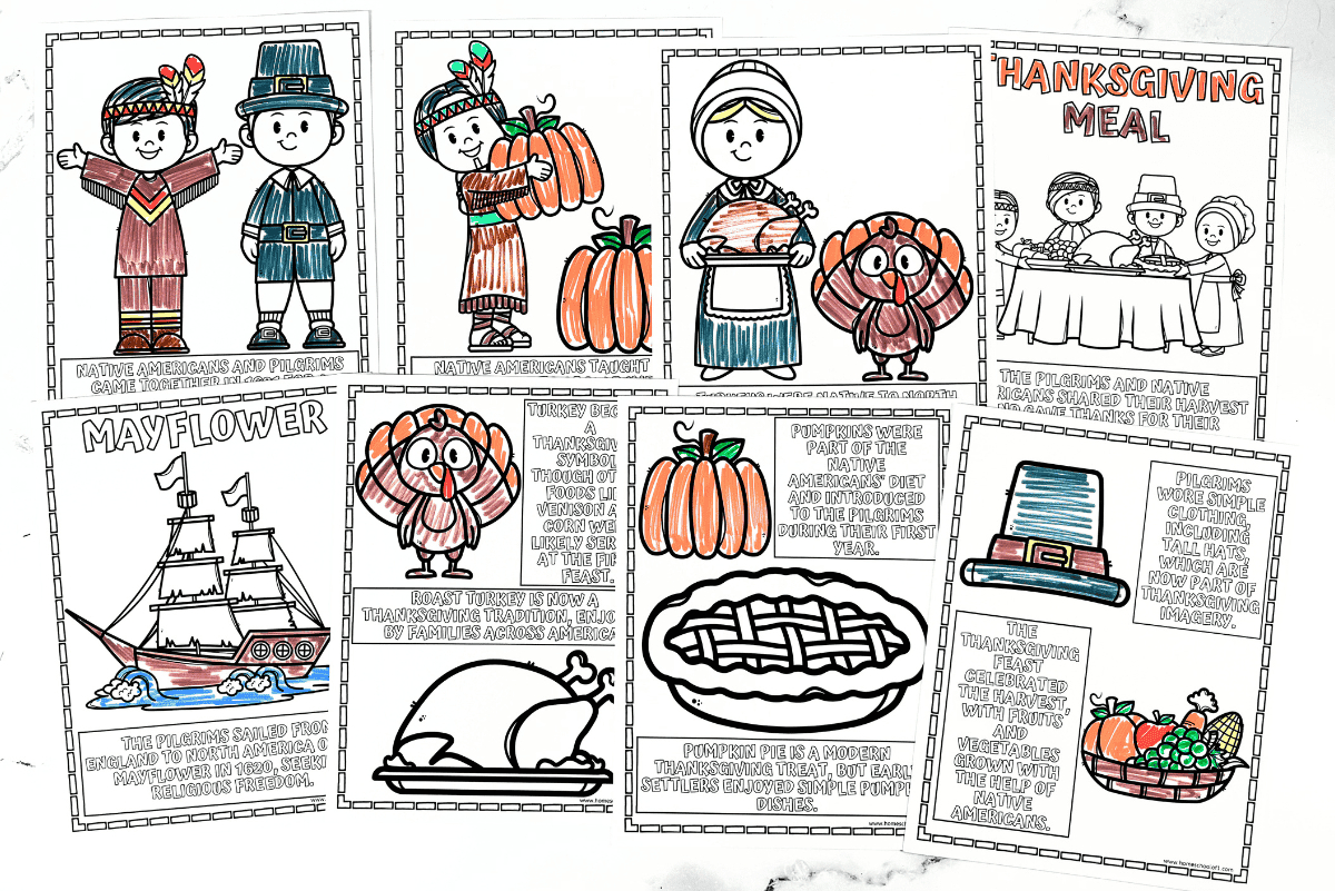 Free History Of Thanksgiving Coloring Page with regard to Coloring Sheets For Kids That Tells About The First Thanksgiving