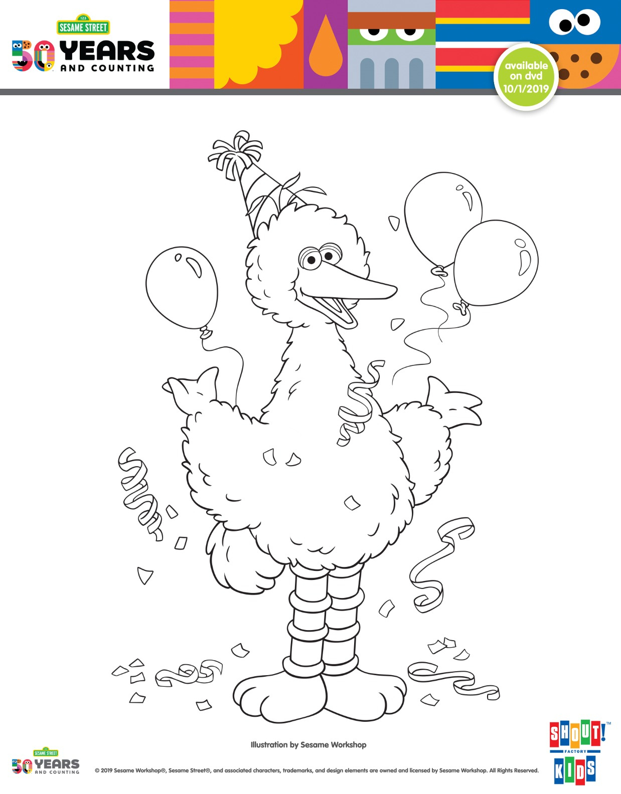 Free Printable Big Bird Birthday Coloring Page - Mama Likes This within Pbs Big Bird Thanksgiving Coloring Sheets