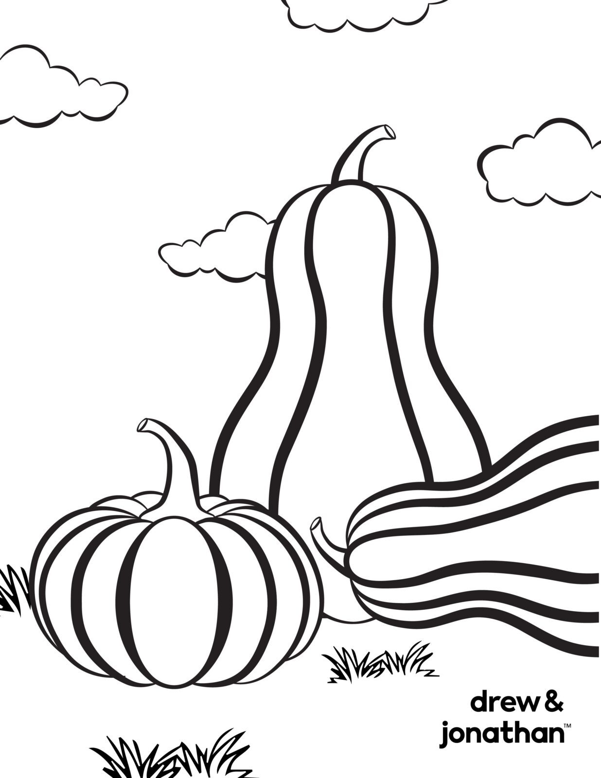 Free Printable Thanksgiving Coloring Pages For Kids throughout Squash Thanksgiving Color Sheets