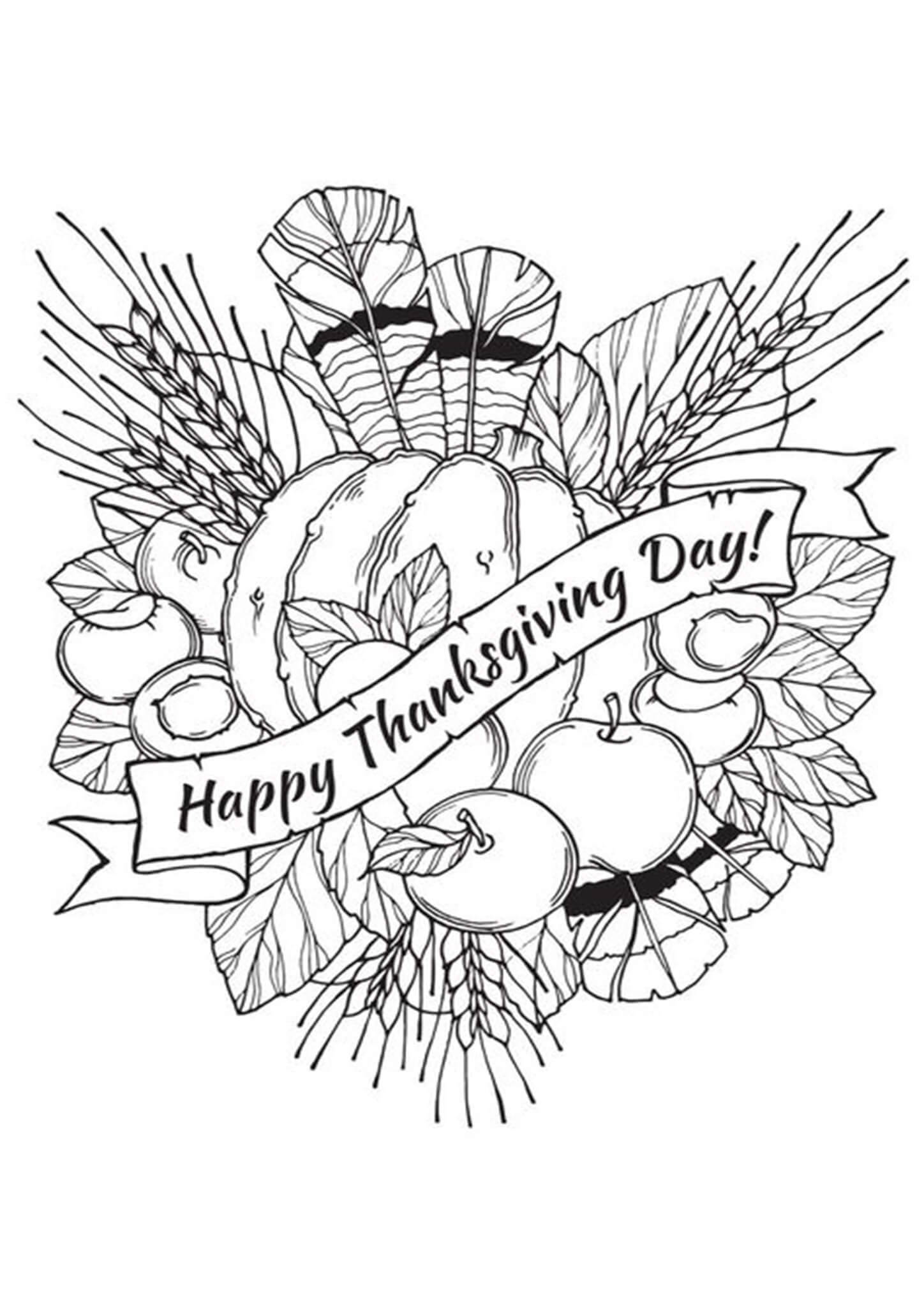 Free Printable Thanksgiving Coloring Pages - Tulamama within Free Printable Thanksgiving Day Coloring Sheets