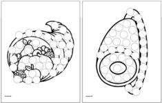 Free Printable Thanksgiving Dot Marker Coloring Pages - The intended for Thanksgiving Dot Painting Color Sheets