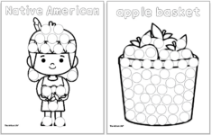 Free Printable Thanksgiving Dot Marker Pages With Vocabulary - The in Thanksgiving Dot Painting Color Sheets