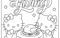 Free Thanksgiving Cartoon Coloring Pages Https://T.co/Z4Vhxeo5Xj with Hello Kitty Color Sheets Thanksgiving