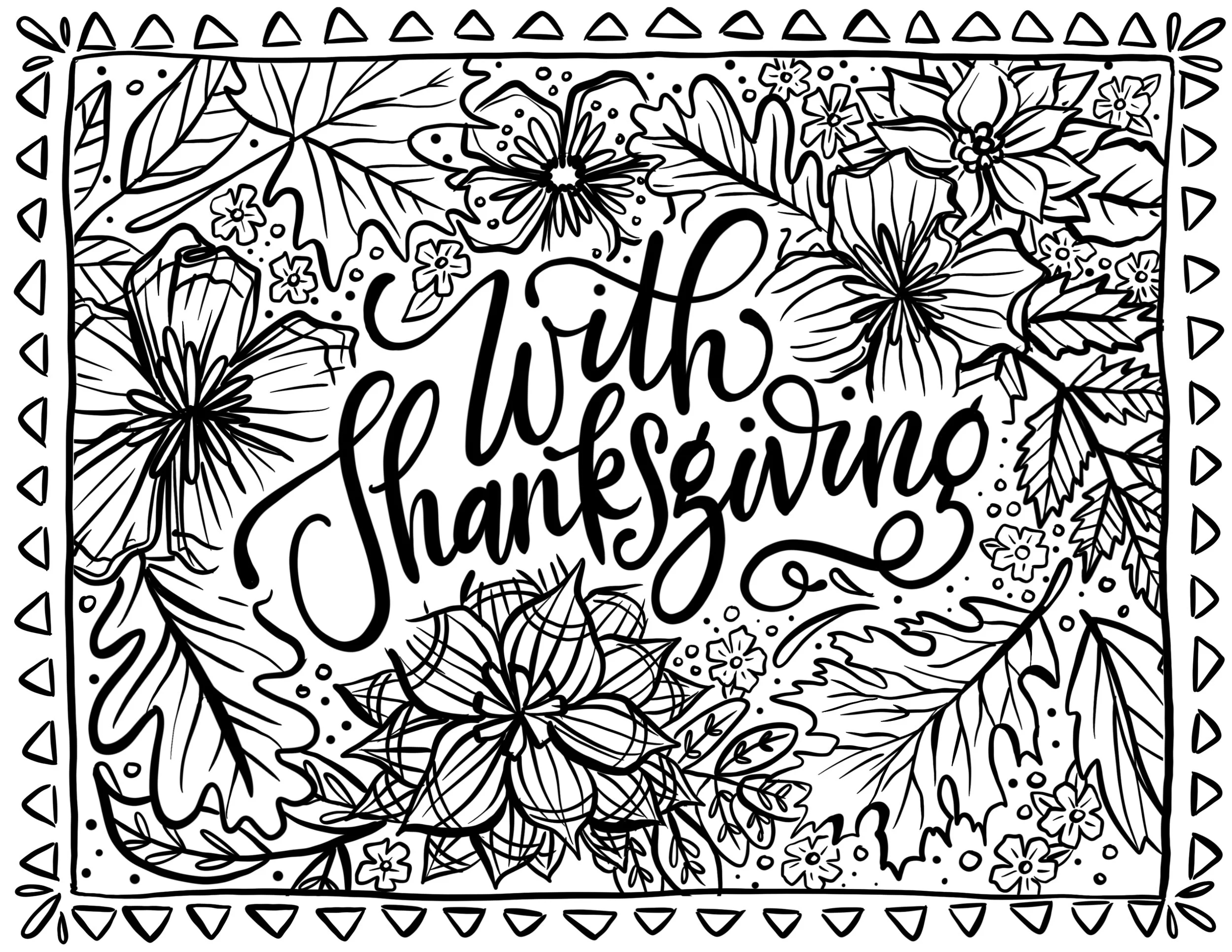 Free Thanksgiving Coloring Page! — Makewells intended for Free Thanksgiving Coloring Sheets For Adults