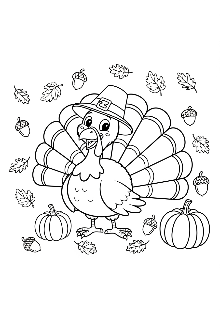 Fun Turkey Coloring Page For Kids - Printable &amp;amp; Engaging within Thanksgiving Animals Coloring Sheet Cute Turkey