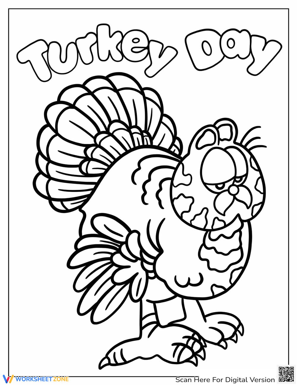 Garfield Thanksgiving Coloring Page Worksheet pertaining to Garfield Thanksgiving Coloring Sheets