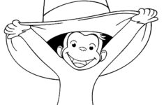 George And A Big Hat - Curious George Coloring Pages with regard to Curious George Thanksgiving Color Sheet