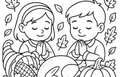 Give Thanks To The Lord – Psalm 107:1 Thanksgiving Coloring Page in Children'S Sunday School Thanksgiving Coloring Sheets