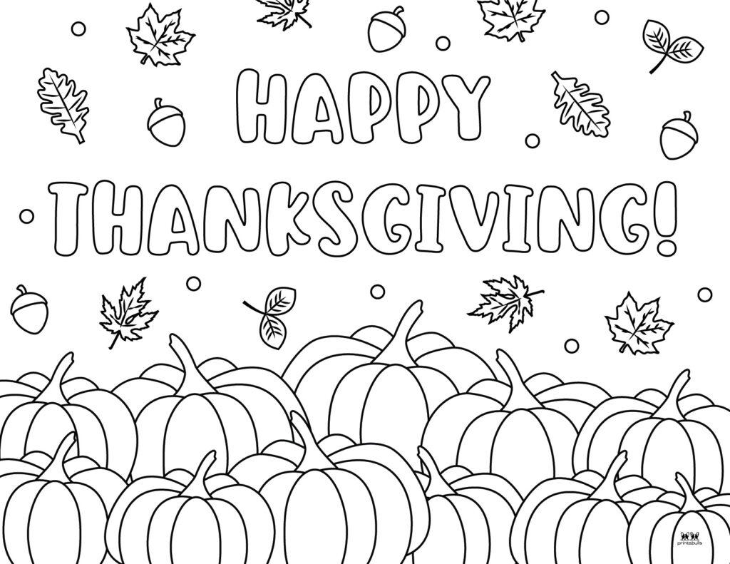 Happy Thanksgiving Coloring Pages - 20 Free Printables | Printabulls regarding Fre Happy Thanksgiving Coloring Sheet