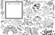 Happy-Thanksgiving-Tablecloth - Seeing Dandy Blog regarding Thanksgiving Table Coloring Sheet