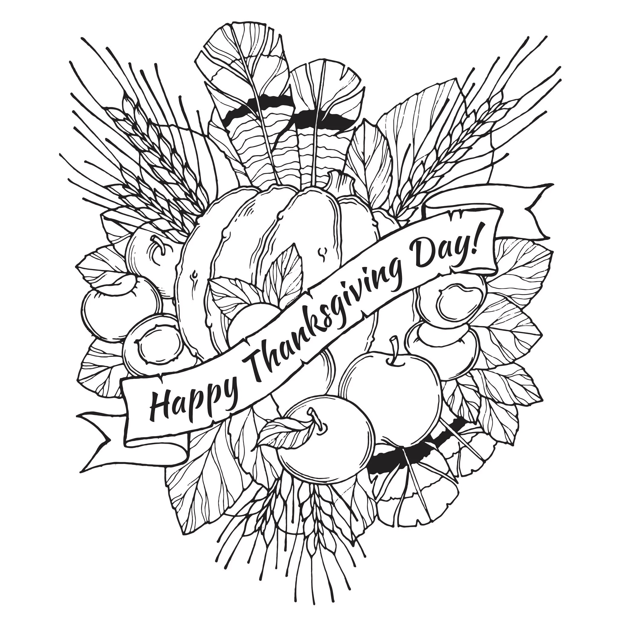 Happy Thanksgiving - Thanksgiving Coloring Pages For Adults within Thanksgiving Coloring Sheets For Adults