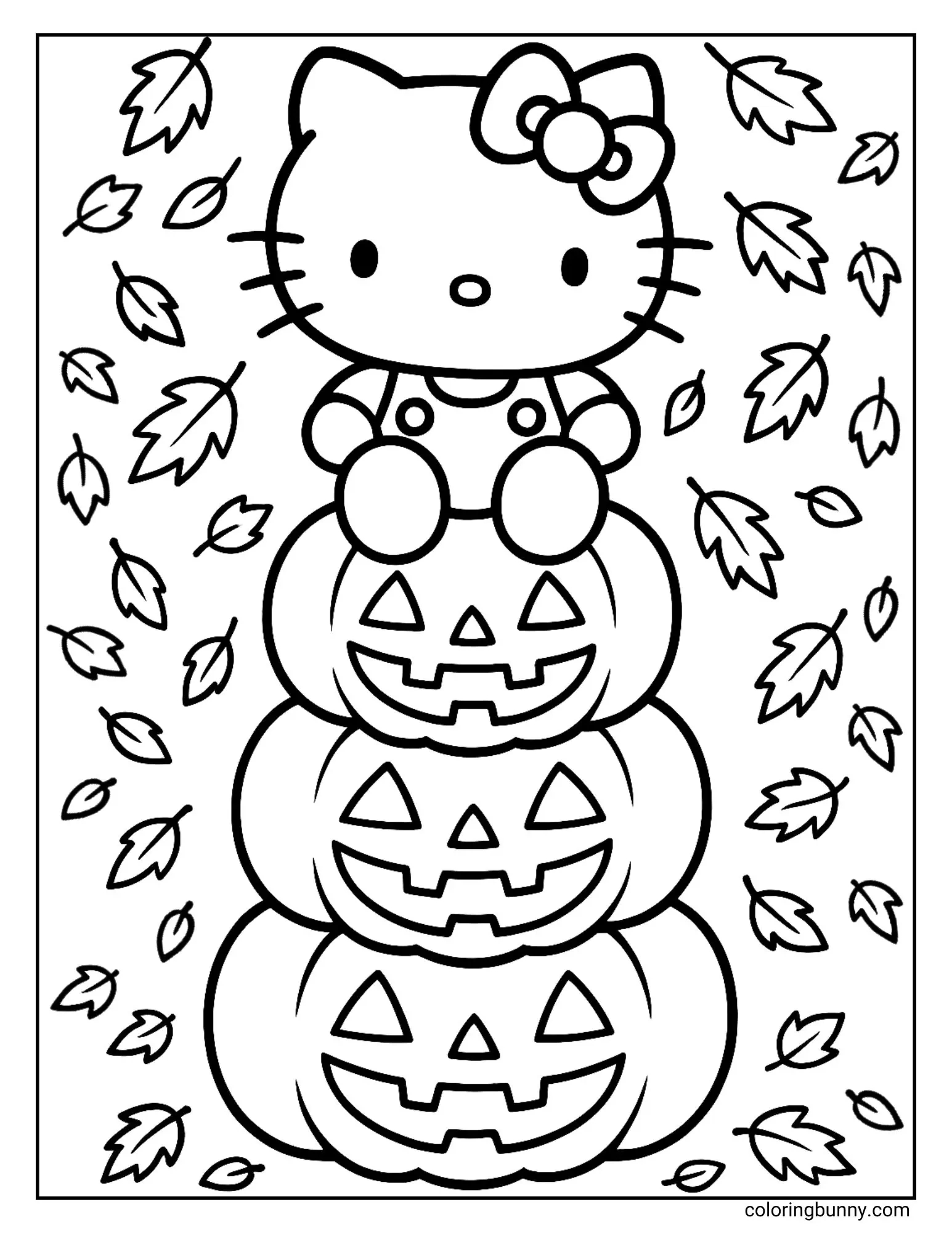 Hello Kitty Fall Coloring Pages (27 Free Printable Pdfs) inside Hello Kitty Color Sheets Thanksgiving