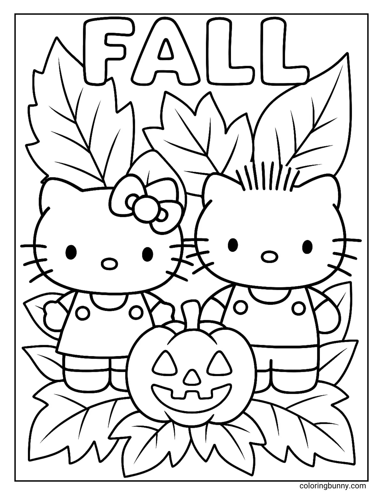 Hello Kitty Fall Coloring Pages (27 Free Printable Pdfs) regarding Hello Kitty Thanksgiving Coloring Sheets
