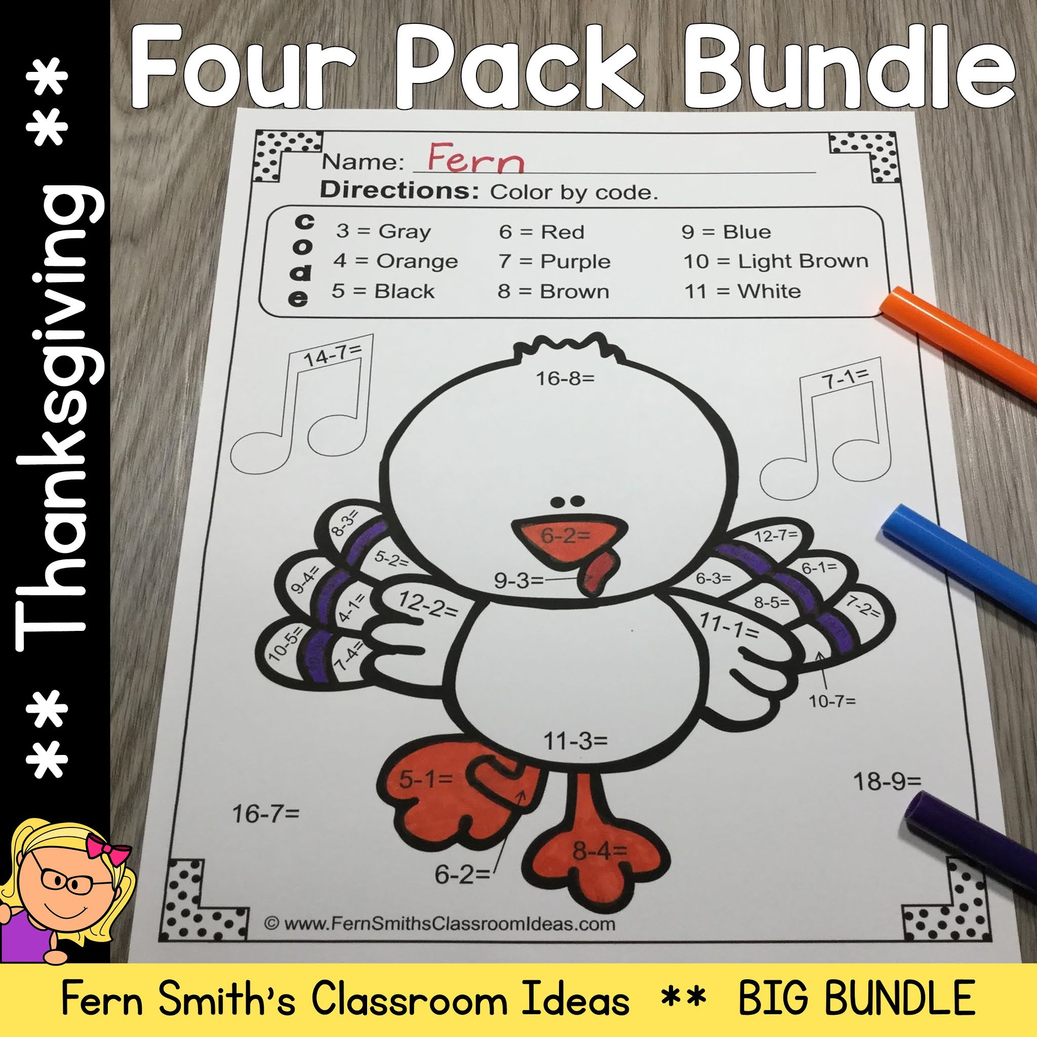 Here Is Another One Of My Favorite Thanksgiving Colornumber pertaining to Adding And Subtracting Within 100 Thanksgiving Color Sheet