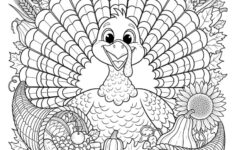 Lembar Warna Hari Thanksgiving - Meriah &amp; Menyenangkan Untuk Dicetak for Hati Thanksgiving Coloring Sheets