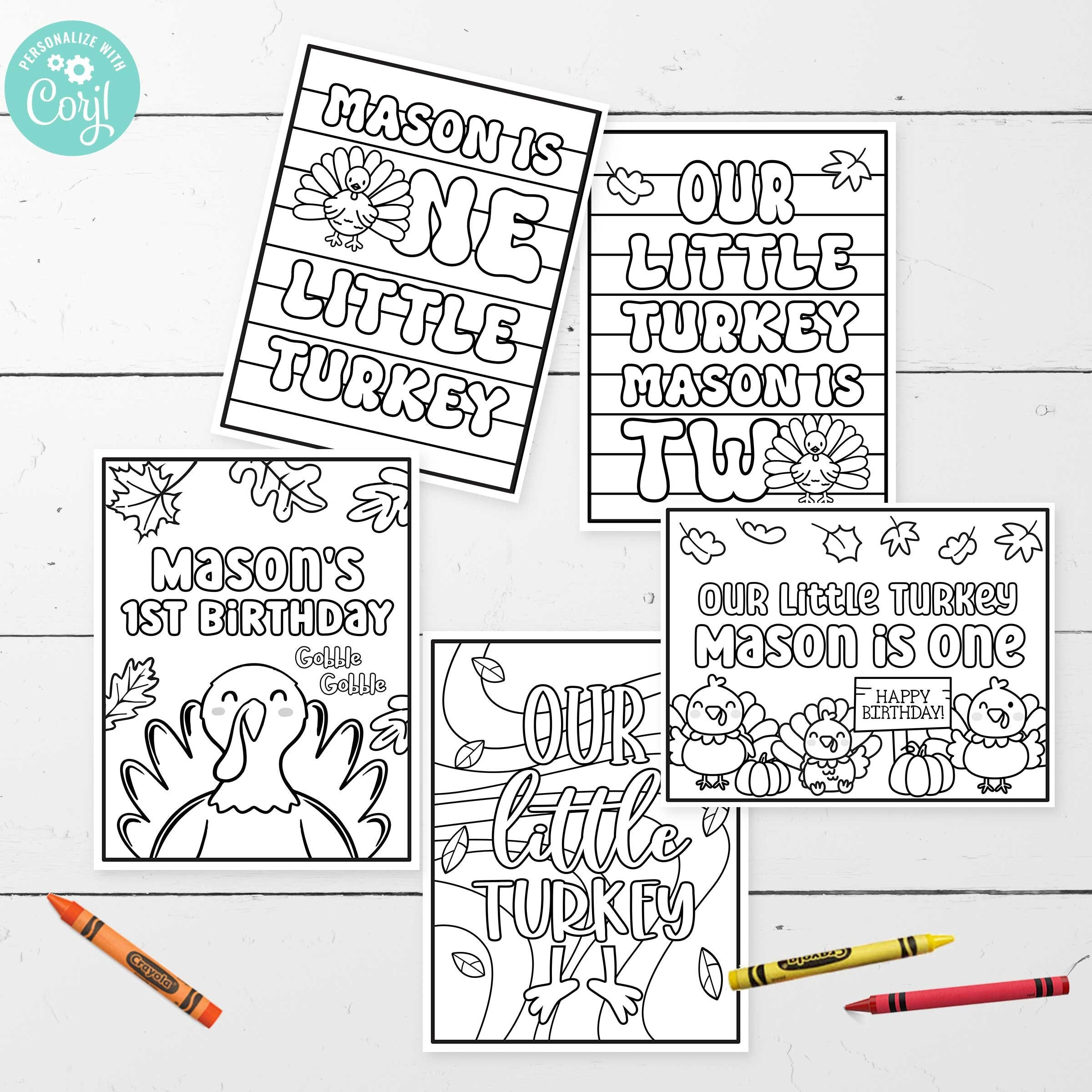 Little Turkey Birthday Party Coloring Pages • Thanksgiving with regard to Thanksgiving Bithday Color Sheet