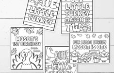 Little Turkey Birthday Party Coloring Pages • Thanksgiving with Thanksgiving Birthday Color Sheet