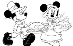 Mickey Mouse Thanksgiving Coloring Pages: Printable Activity (Pdf for Disney Thanksgiving Coloring Sheet