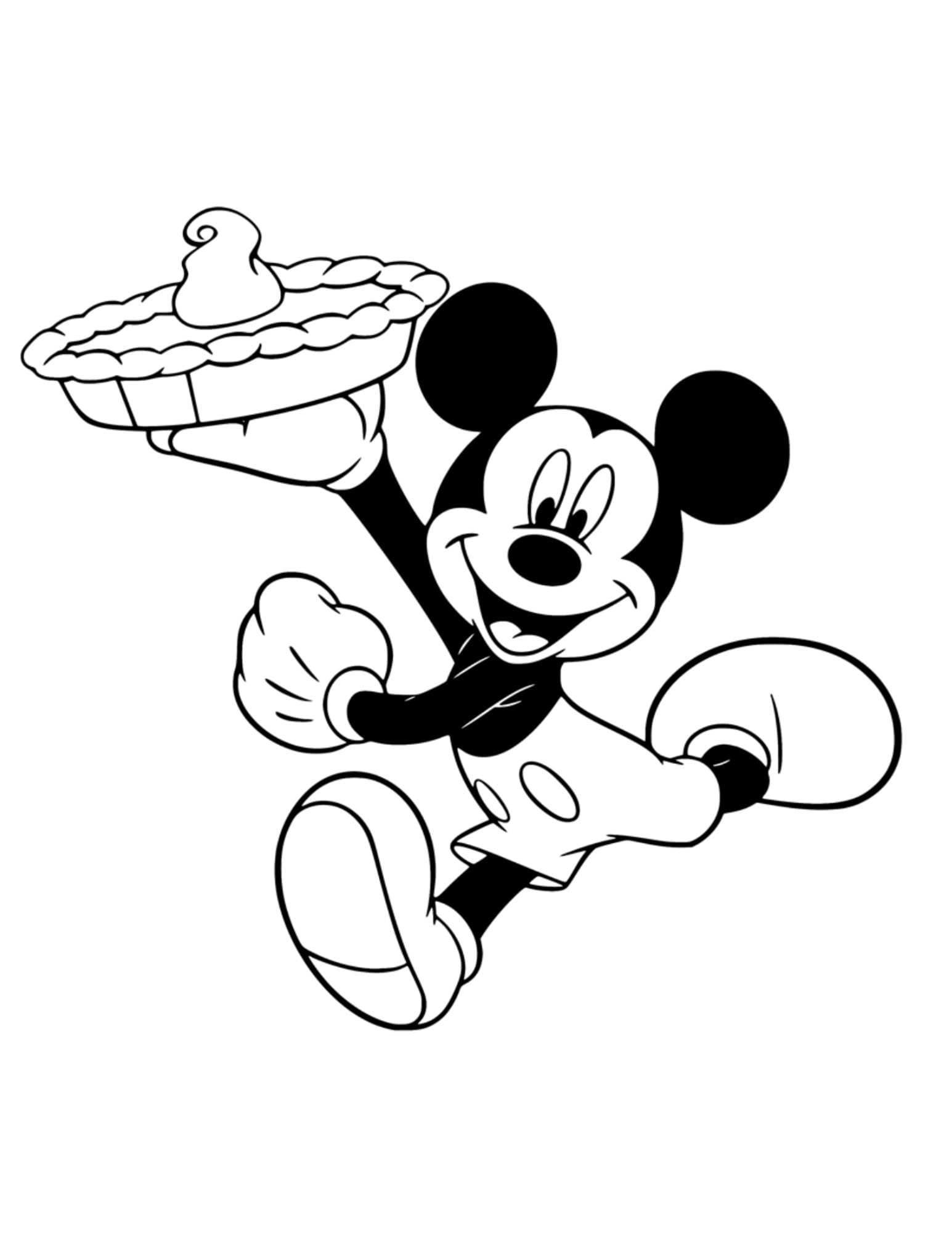 Mickey Mouse Thanksgiving Coloring Pages: Printable Activity (Pdf for Mickey Thanksgiving Coloring Sheets