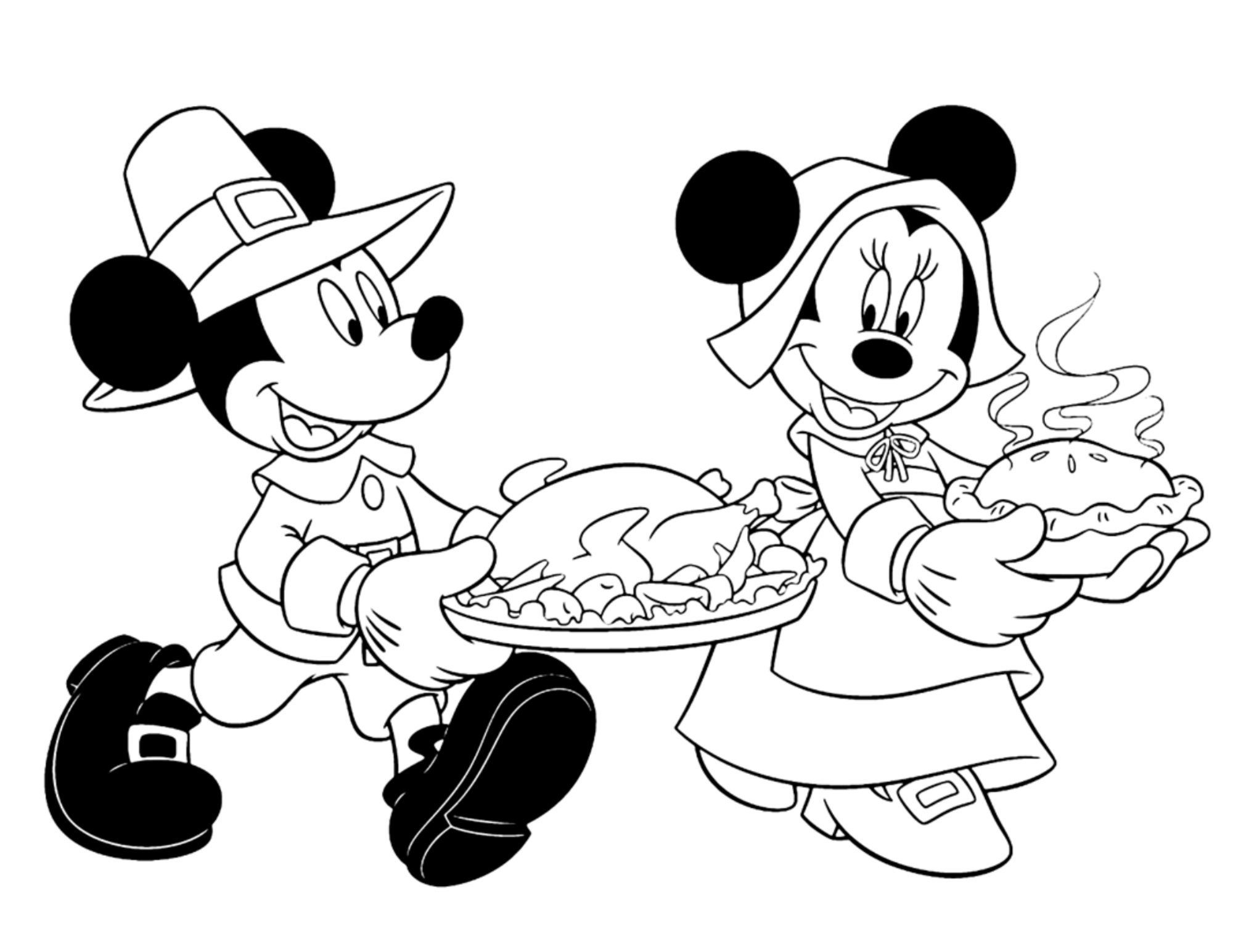 Mickey Mouse Thanksgiving Coloring Pages: Printable Activity (Pdf with regard to Disney Thanksgiving Coloring Sheets