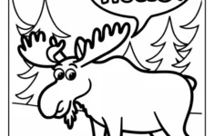 Moose Coloring Pages (7 Free Printable Pages) - Cute Animals regarding Thanksgiving Moose Coloring Sheet