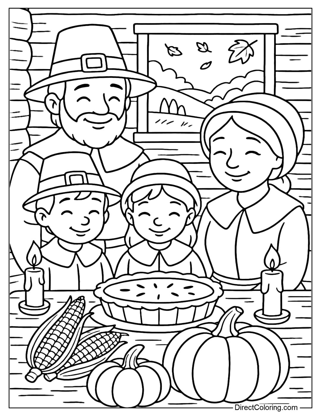 Pilgrim Coloring Pages - Free Pdf To Download And Print pertaining to Pilgrims Thanksgiving Coloring Sheet