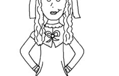 Pilgrim Girl Coloring Page intended for Thanksgiving Coloring Sheets Pilgrum Girls And Boyschurch