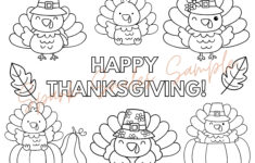 Printable Thanksgiving Coloring Pages - Instant Download inside Daycare Thanksgiving Coloring Sheet