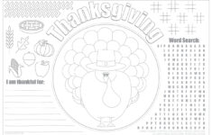 Printable Thanksgiving Placemats For Kids - Free | Live Craft Eat pertaining to Thanksgiving Color Sheet Placemats For Kids