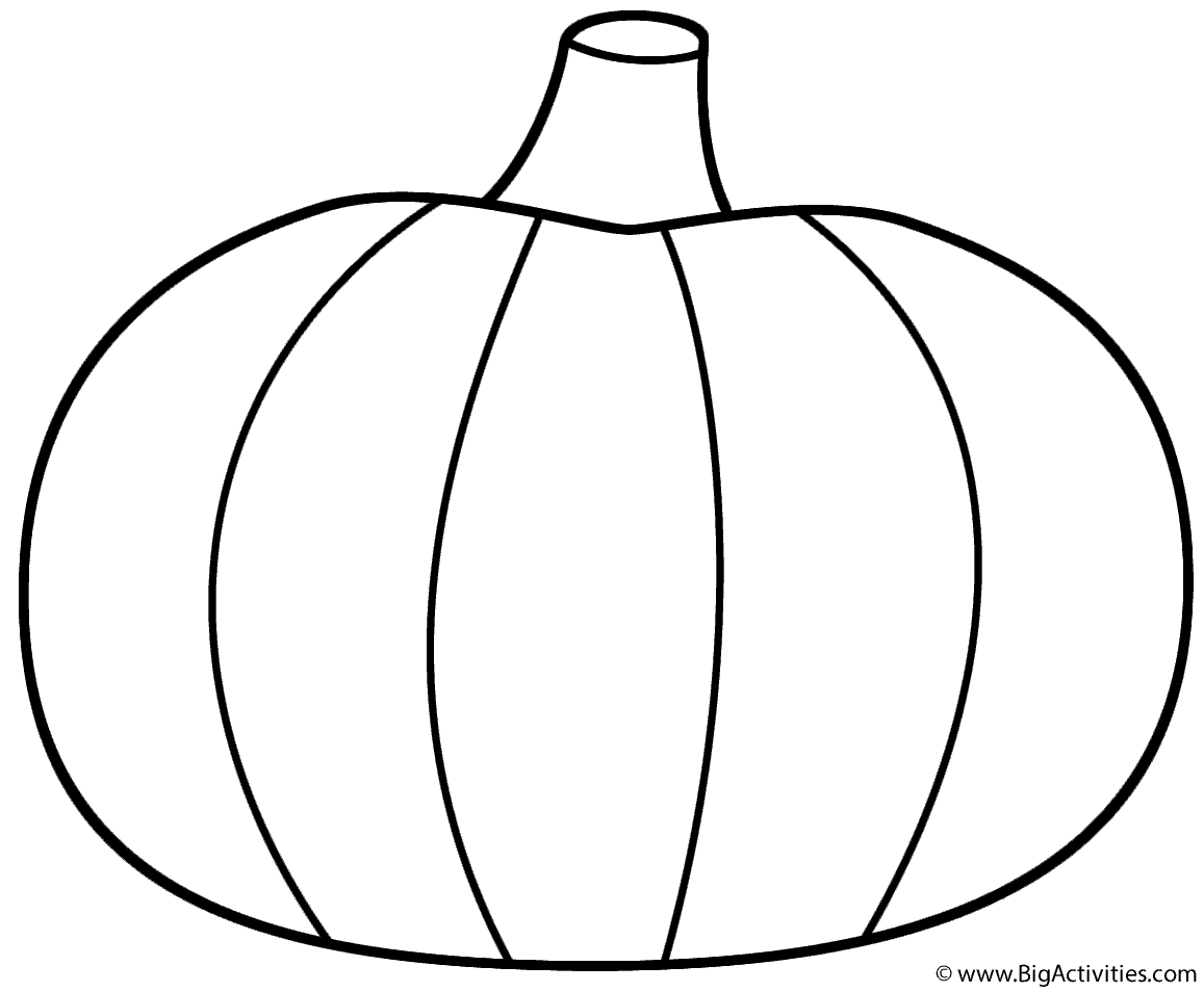 Pumpkin - Coloring Page (Thanksgiving) inside Thanksgiving Pumpkin Coloring Sheets