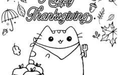 Pusheen Happy Thanksgiving Coloring Page - Download, Print Or with regard to Pusheen The Cat Coloring Sheets Thanksgiving