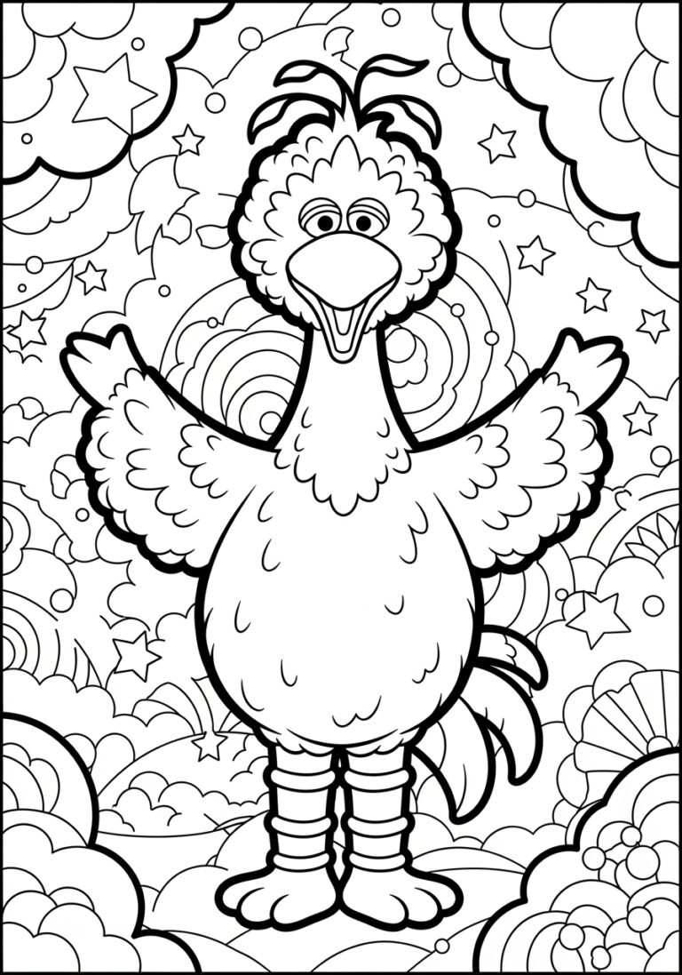 Sesame Street Big Bird Coloring Page Printable with regard to Thanksgiving Sesame Street Coloring Sheets