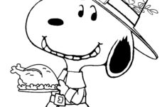 Snoopy Ready To Celebrate Thanksgiving - Snoopy Coloring Pages inside Pilgram Snoopy Thanksgiving Coloring Sheet