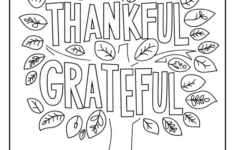 Thankful Tree Coloring Pages (5 Free Printable Pages) - Easy in Meaning of Thanksgiving Kids Coloring Sheet