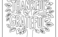 Thankful Tree Coloring Pages (5 Free Printable Pages) - Easy regarding Thanksgiving Thankful Coloring Sheet
