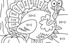 Thanksgiving Addition Coloring Worksheets throughout Thanksgiving Math Addition Coloring Sheet