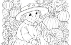 Thanksgiving Color Sheet For Adults - Printable Harvest Fun with Simple Coloring Sheets For Adults Thanksgiving