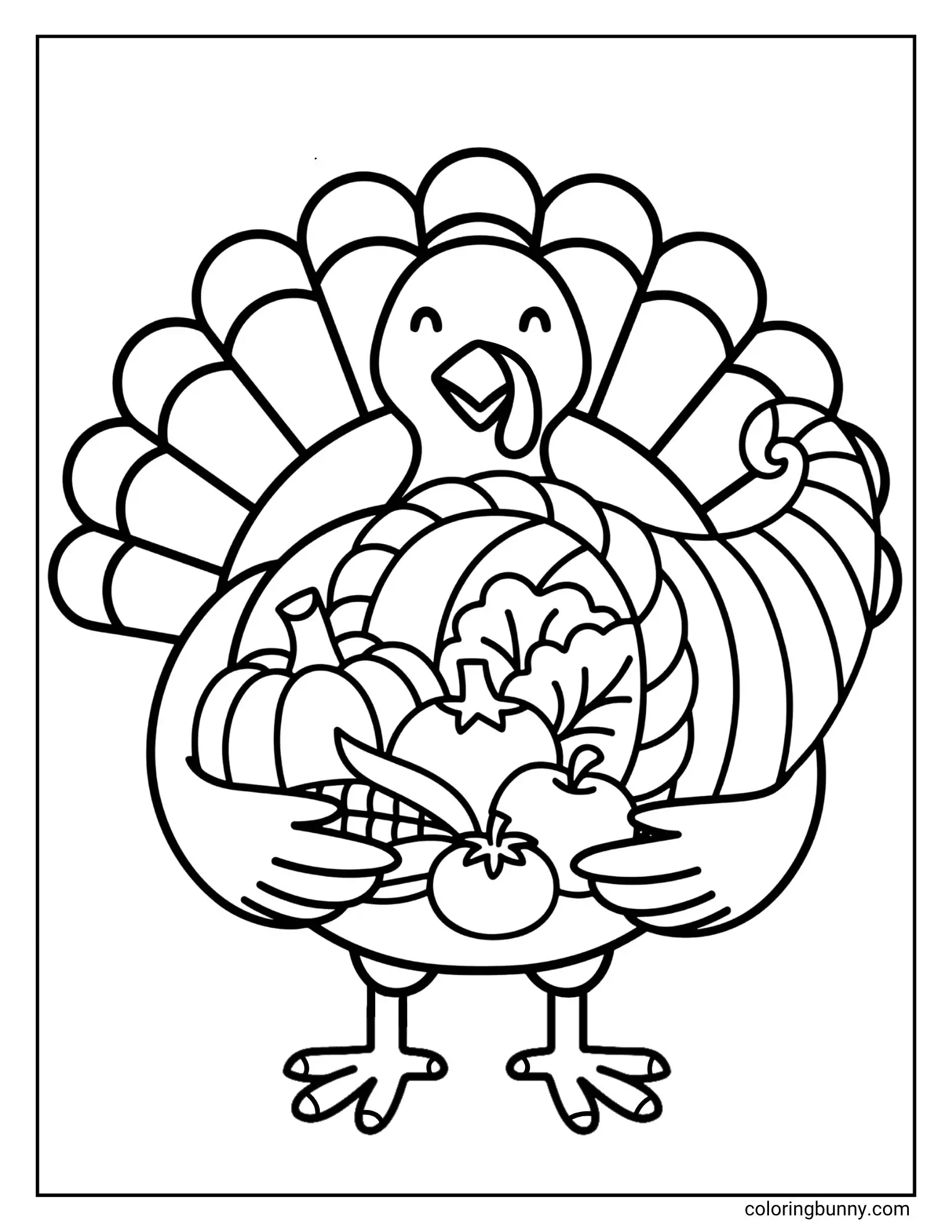 Thanksgiving Coloring Pages (44 Free Printable Pdfs) intended for Large Thanksgiving Coloring Sheet