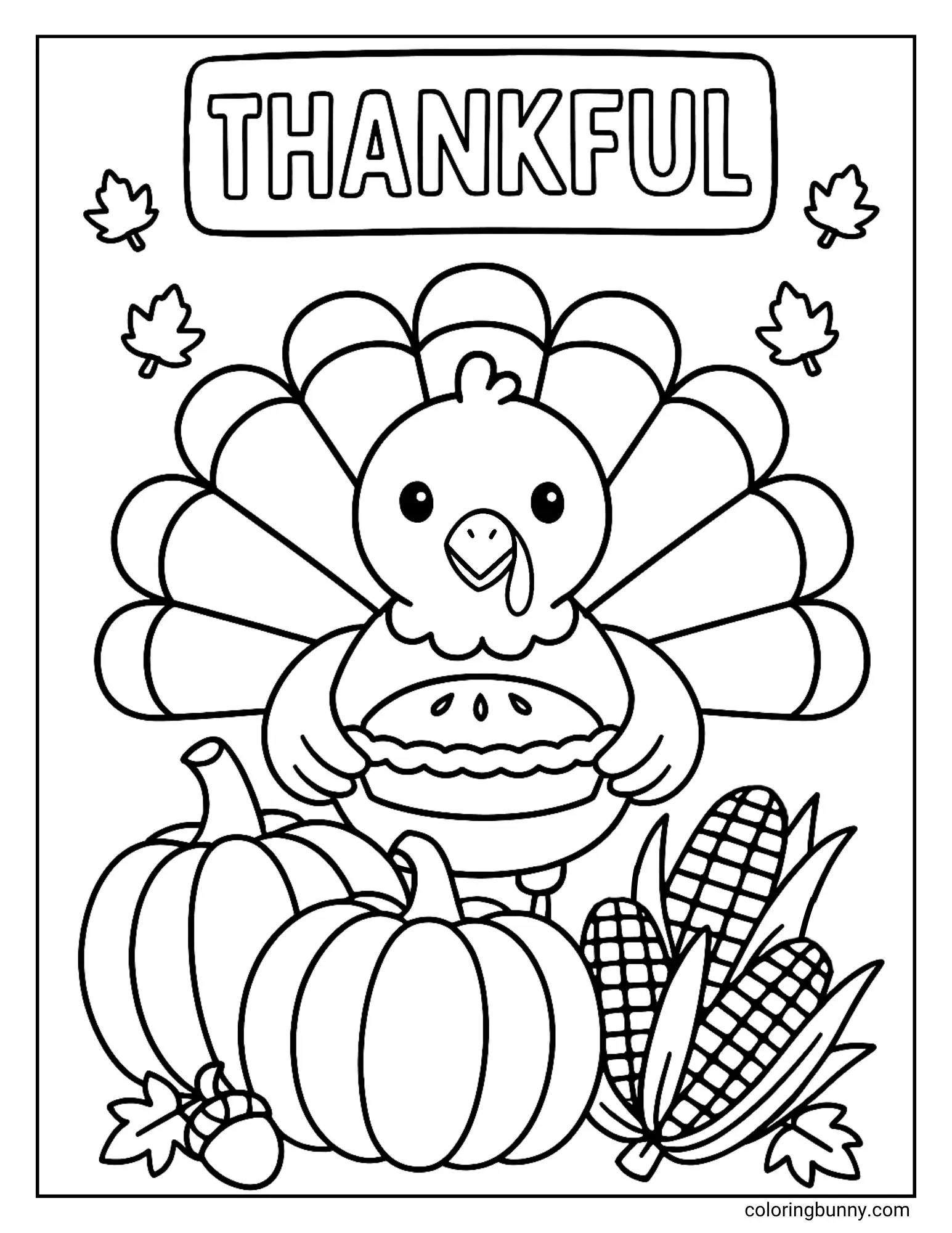Thanksgiving Coloring Pages (44 Free Printable Pdfs) regarding Thanksgiving Turkey Cartoon Coloring Sheet