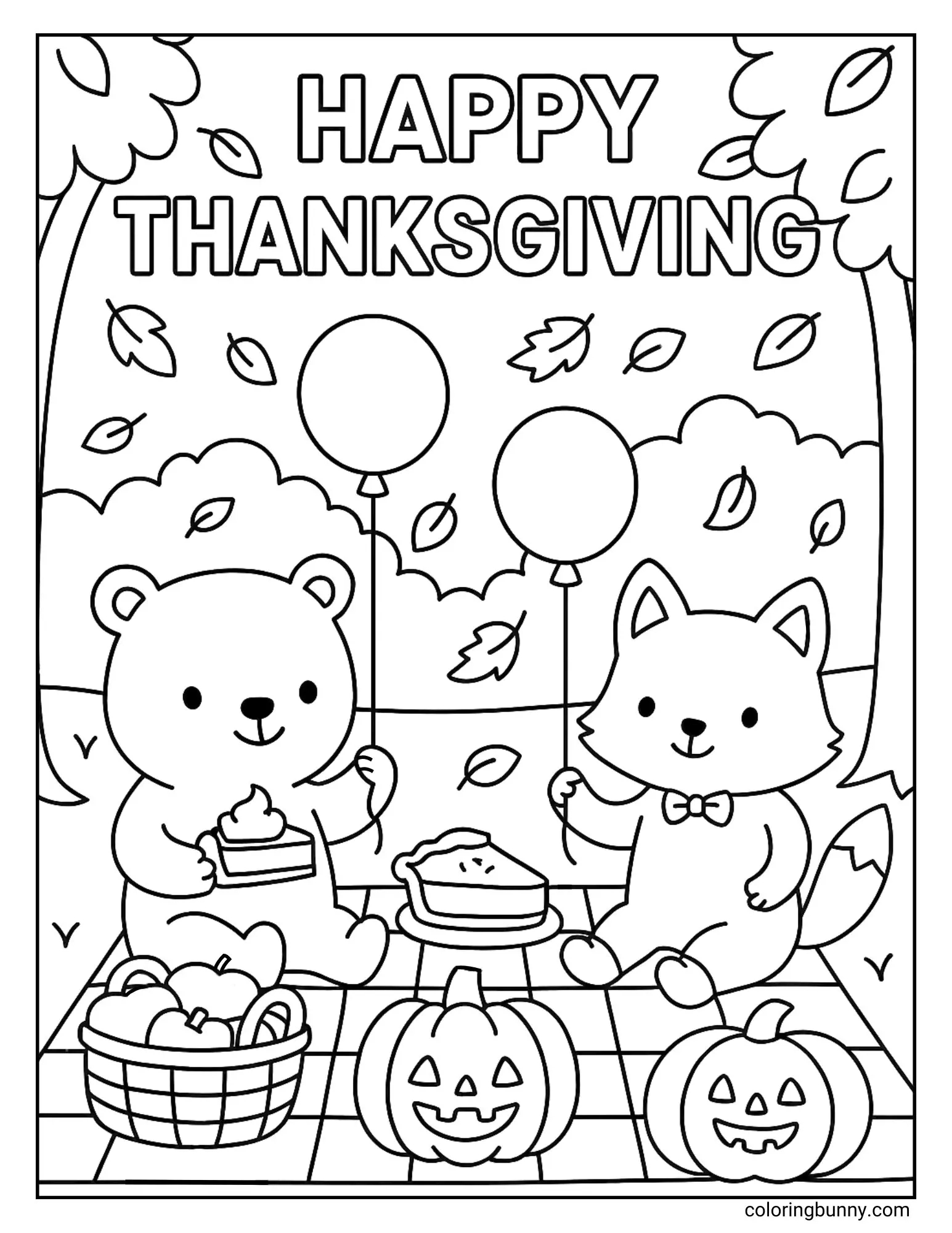 Thanksgiving Coloring Pages (44 Free Printable Pdfs) with regard to Thanksgiving Animals Coloring Sheet
