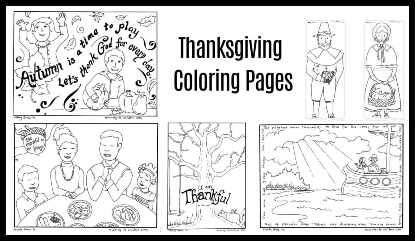 Thanksgiving Coloring Pages (Free Printable For Kids) regarding Thanksgiving Coloring Sheets Pilgrum Girls and Boyschurch