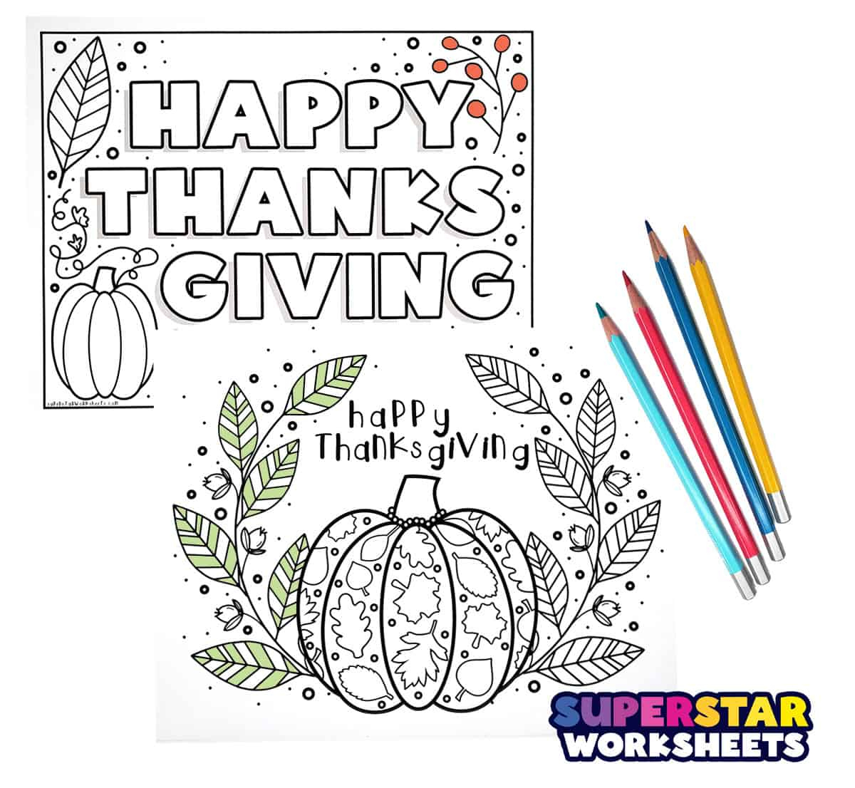 Thanksgiving Coloring Pages (Free Printables) - Superstar Worksheets in Thanksgiving Coloring Sheets Middle School