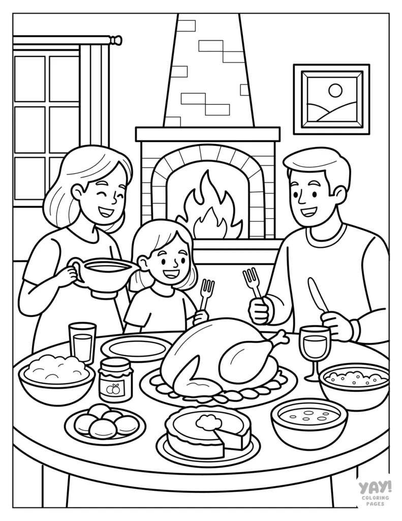 Thanksgiving Coloring Pages (Free Printables) with regard to Thanksgiving Family Coloring Sheet