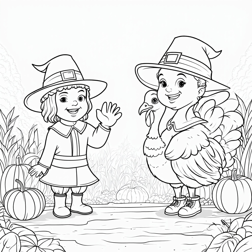 Thanksgiving Coloring Pages - Plugger Ai Designer inside Comica Turkey Running Away From Thanksgiving Coloring Sheet