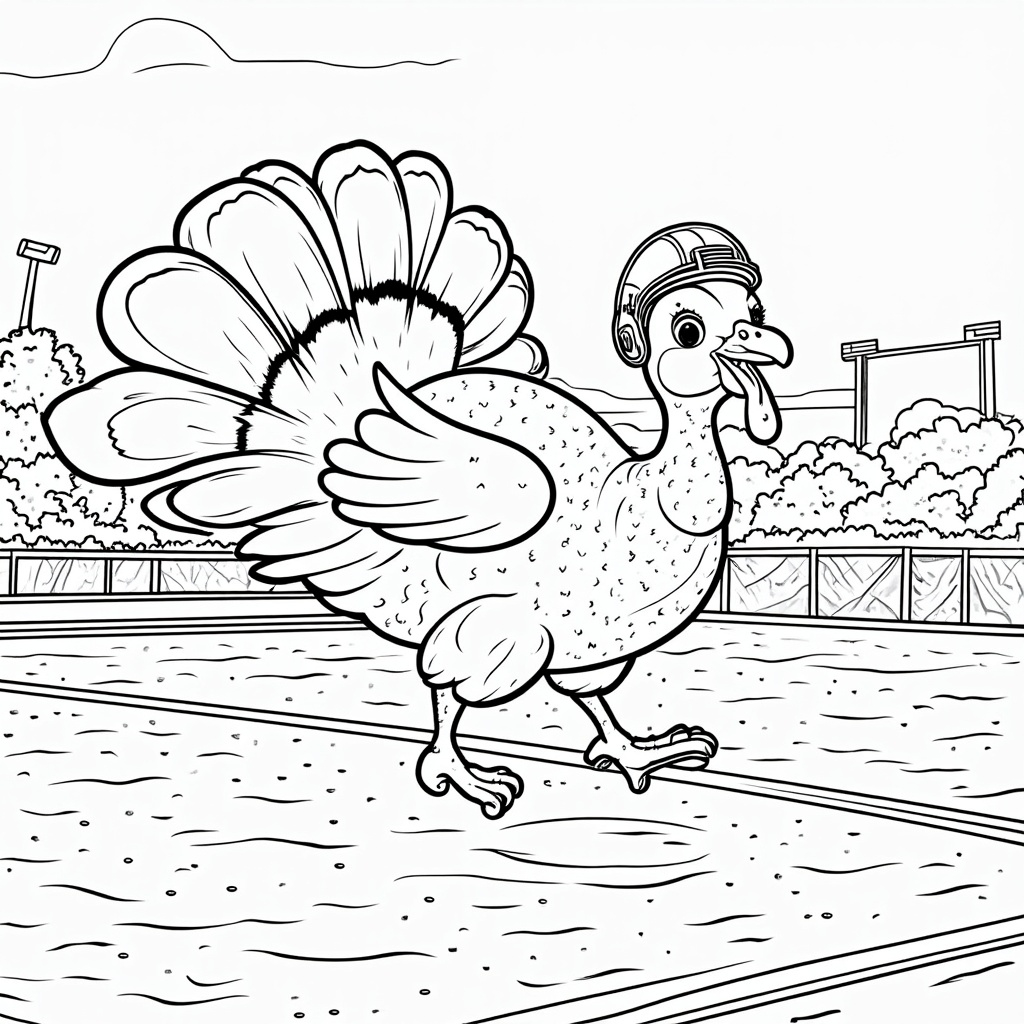 Thanksgiving Coloring Pages - Plugger Ai Designer inside Comica Turkey Running Away From Thanksgiving Coloring Sheet