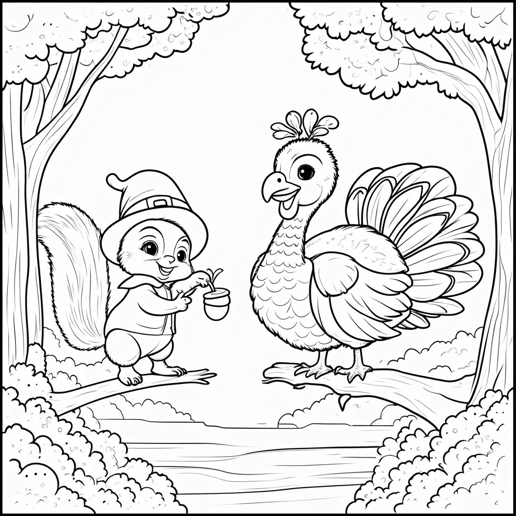 Thanksgiving Coloring Pages - Plugger Ai Designer pertaining to Comica Turkey Running Away From Thanksgiving Coloring Sheet