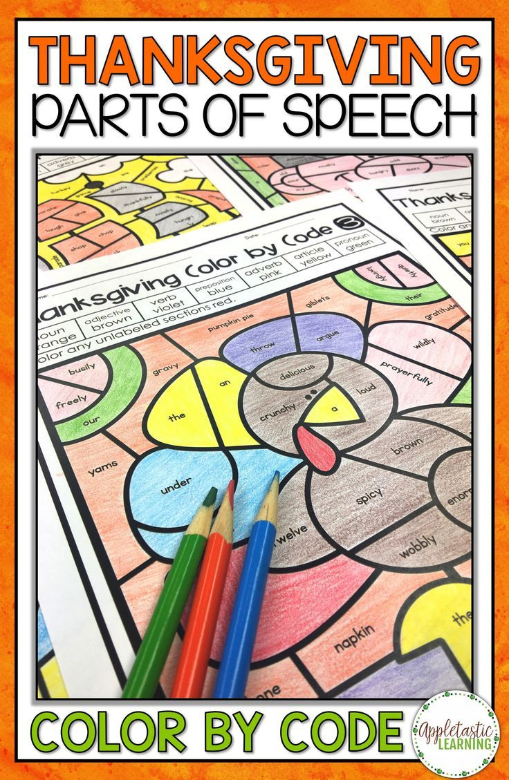 Thanksgiving Coloring Pages Sheets Colornumber Code Parts Of in Thanksgiving 6th Math Coloring Sheet Tpt