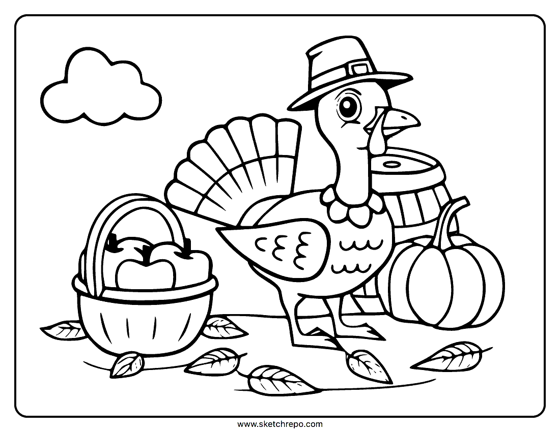 Thanksgiving Coloring Sheet - Sketch Repo regarding Kids Thanksgiving Color Sheet