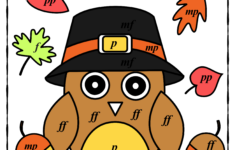 Thanksgiving Colormusic Pages {With Answers} within Free Music Thanksgiving Coloring Sheet